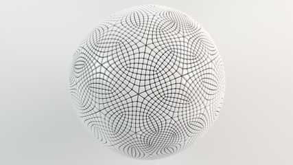 Naklejka na ściany i meble White sphere on the white surface