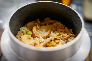 Baked Scallop Rice Pot, Japanese Cuisine