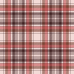 Brown traditional plaid fabric texture seamless pattern