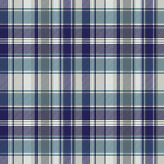 Blue striped tartan plaid seamless pattern