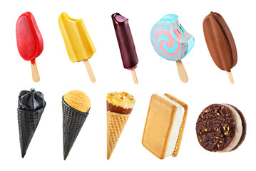 Set of ice creams