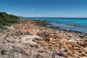 Fototapeta na wymiar Beautiful coastal landscape of Cape Naturaliste, Leeuwin-Naturaliste National Park, Western Australia