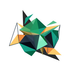 Vector triangle abstract background, low poly concept
