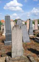 Tombstones in the jewish cemetery