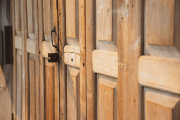 vintage tone image of wooden door.