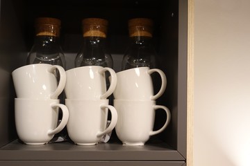 Interior of kitchen ware area showcase, selling kitchenware in the largest furniture store