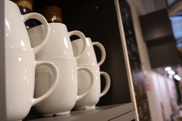 Interior of kitchen ware area showcase, selling kitchenware in the largest furniture store