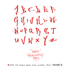 할로윈 포스터 / 손으로 그린 할로윈 그림