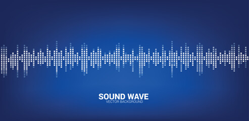 Sound wave Music Equalizer background, audio visual signal - obrazy, fototapety, plakaty