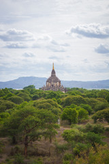 Burmese style Pagoda from the distance