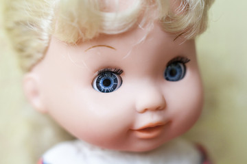 The face of the doll.