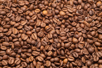 Naklejka premium Full flame Close-Up. Coffee bean