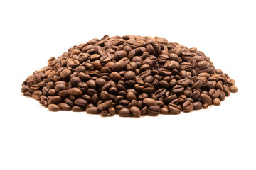 Isolated studio shot. coffee bean on white