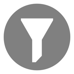 Funnel icon. Filter button. Vector.