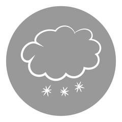 Cloud and snowflakes. Weather icon. Vector.