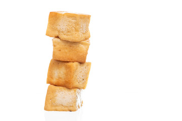 Snack and Dessert, Chinese Traditional Deep Fried Tofu or Fried Bean Curd