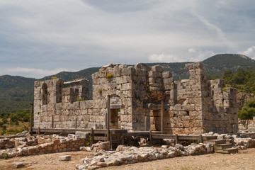 Ruins of the ancient town Kaunos, Turkey