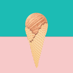 Chocolate ice cream cone design