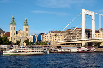 Budapest center view from Danube river, Hungary