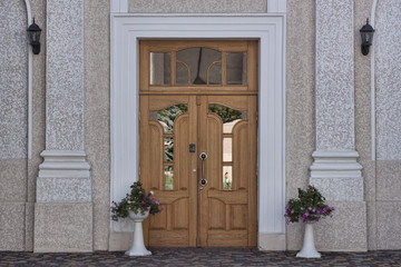 Large entrance door