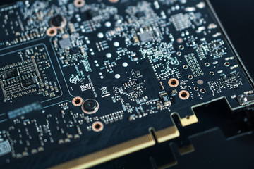 Fototapeta premium Circuit board background, still life photo