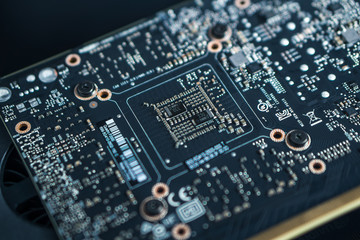 Circuit board background, still life photo