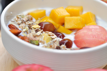 yogurt with fruit topping