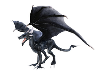 Obraz premium 3D Rendering Fantasy Dragon on White