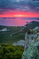 View from Mount Bishop in Wilsons prom at sunset © Stephane Debove