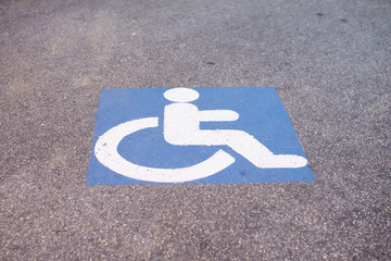 wheel chair sign parking lot