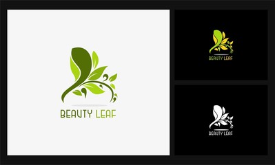 green beauty leaf logo