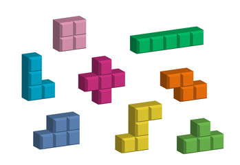 Tetris game blocks