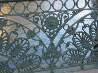 Fragment of the fence of the bridge, Petersburg