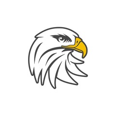 Eagle mascot logo for sport team, Eagle head icon