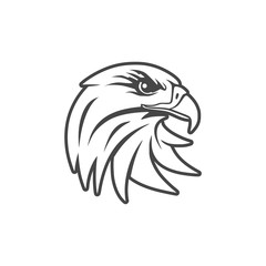 Eagle mascot logo for sport team, Eagle head icon