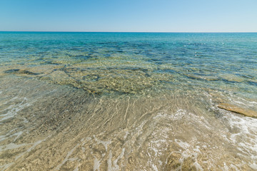 Crystal clear water in Costa Rei