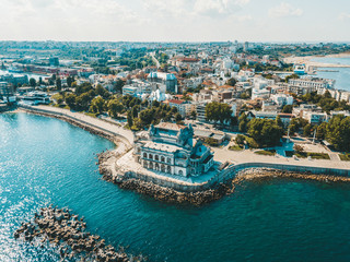 Aerial View Of Constanta City Skyline In Romania