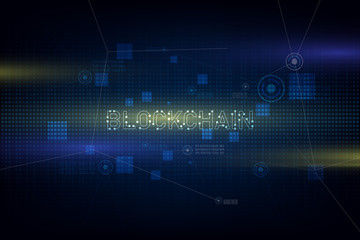 Fototapeta na wymiar Blockchain technology on futuristic background with network.Network ,vector illustratio