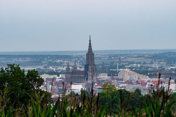 Obraz premium The Ulm Cathedral at the Blue Hour