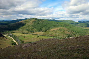 Obraz premium Панорамный вид с горы Куркак, Башкирия, Россия