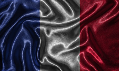 Wallpaper by France flag and waving flag by fabric.