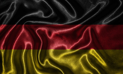 Wallpaper by Germany flag and waving flag by fabric.