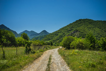 Fototapeta premium Road in a hills in Georgia