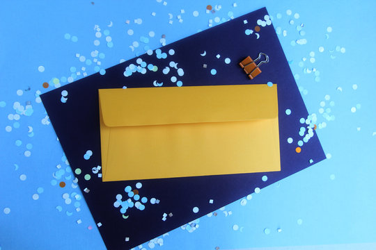 Photo paper envelope color abstract background mockup - Powered by Adobe