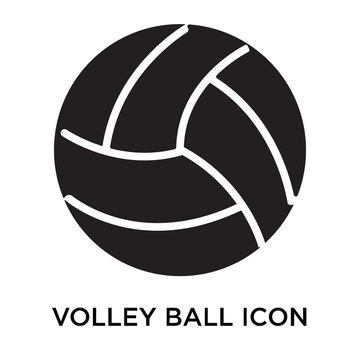 Volley ball icon vector sign and symbol isolated on white background, Volley ball logo concept