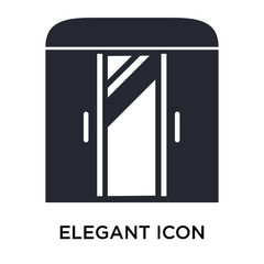 Elegant icon vector sign and symbol isolated on white background, Elegant logo concept