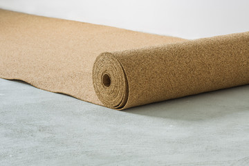Pith flooring for laying of laminate or a parquet board
