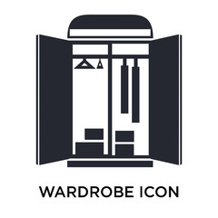 Wardrobe icon vector sign and symbol isolated on white background, Wardrobe logo concept