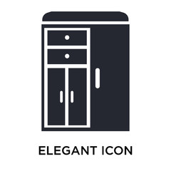 Elegant icon vector sign and symbol isolated on white background, Elegant logo concept