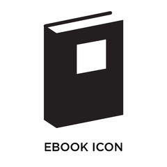 eBook icon vector sign and symbol isolated on white background, eBook logo concept